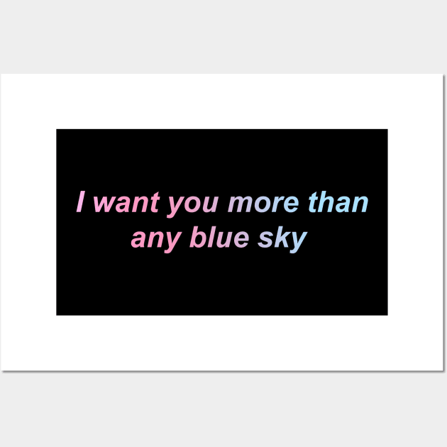 I want you more than any blue sky - Weathering With You Wall Art by koolpingu
